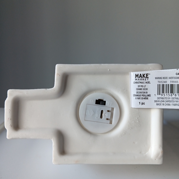 NEW Make Market Pre-Lit Ceramic Decor Church House DIY Paint Christmas Decor 2 - Picture 12 of 15